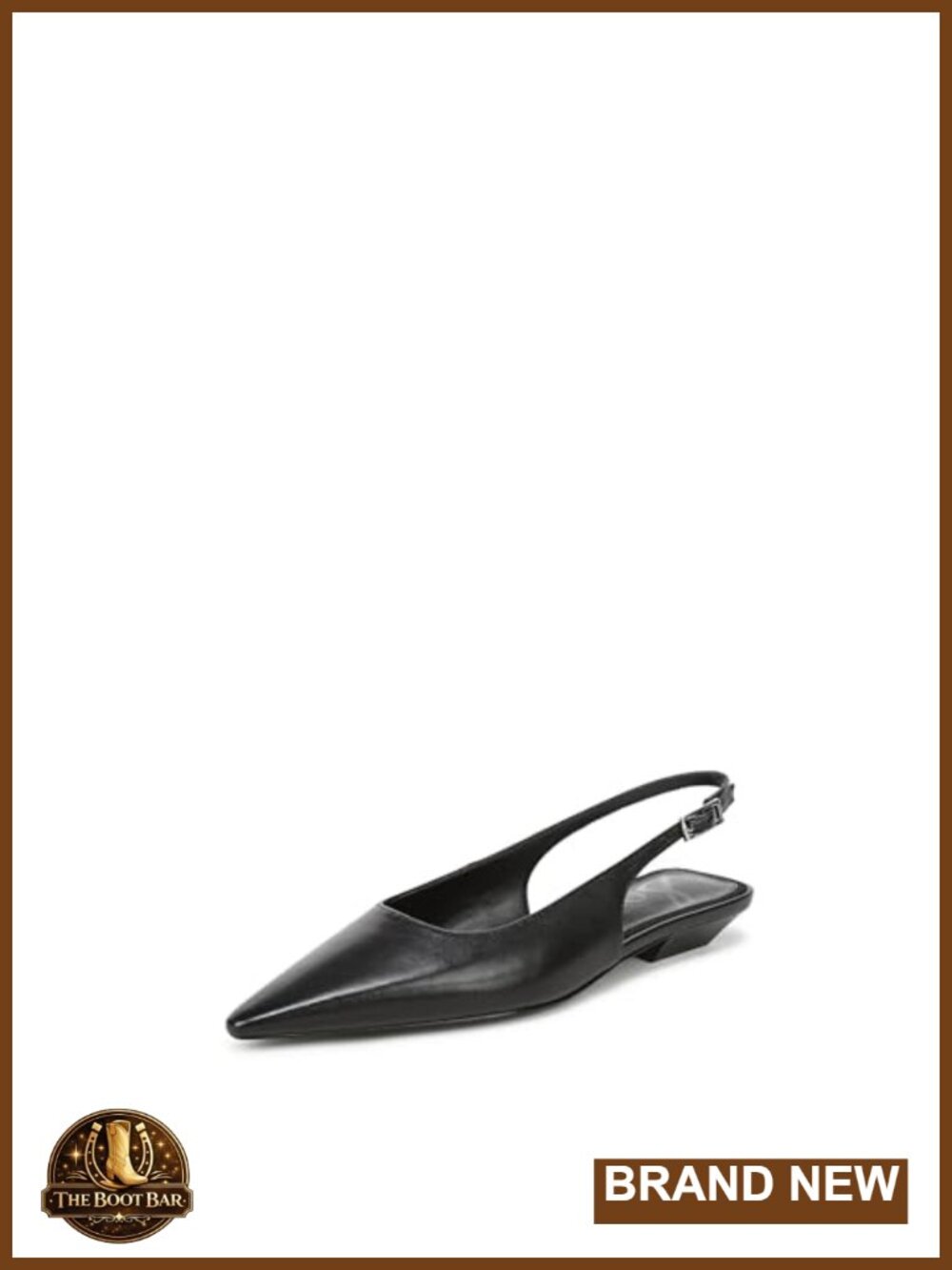 Sam Edelman Netty Slingback Flats Pointed Toe Leather Buckle